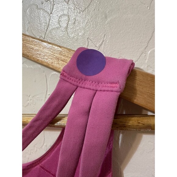 Lululemon Pink Sports Bra Size M Active Workout Yoga Gym Running Scoop Neck - Picture 10 of 15